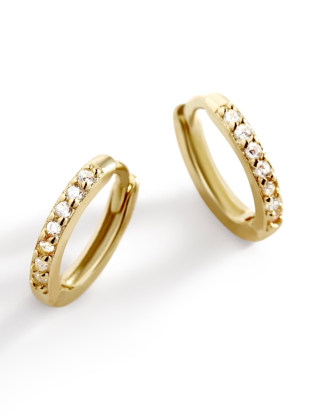 Mint & Lily Pave Huggie Hoop Earrings